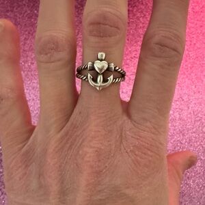 🩷⚓️ James Avery Silver Anchor and Heart Ring